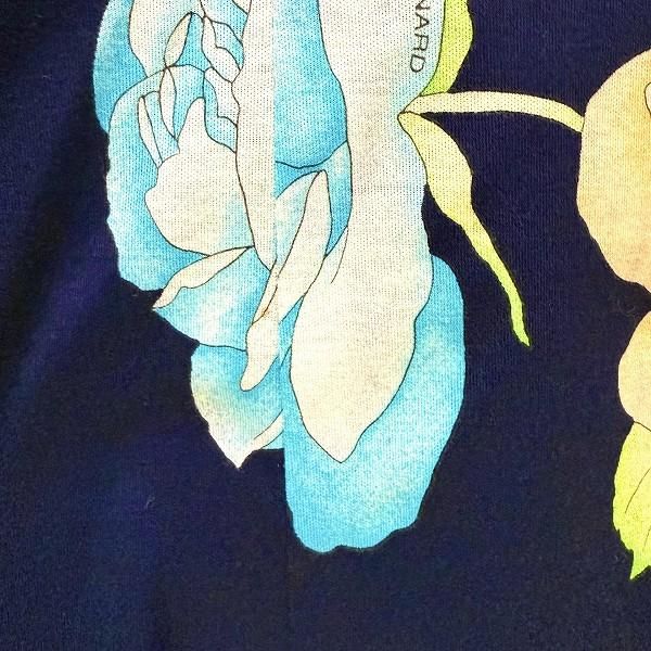 ★LEONARD レオナール ジャケット LL ブルー系 花 レディース ☆LEONARD レオナール ジャケット LL ブルー系 花 レディース