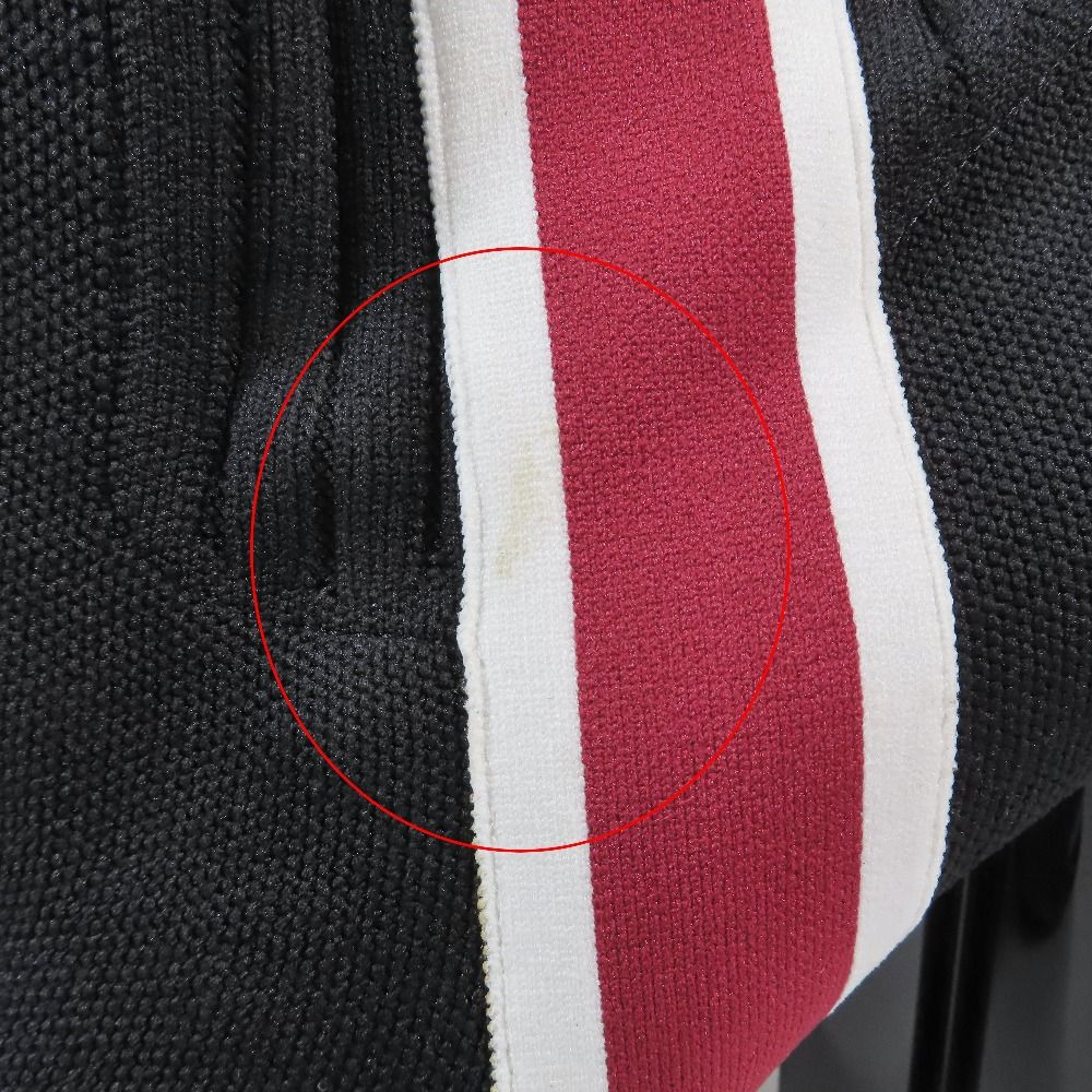 ♥ LOUIS VUITTON ルイヴィトン シルエットライン ニット ソックスブーツ サイドライン LVロゴ シューズ 40 ブラック レッド レディース 古着 KIN-KAAI_COM