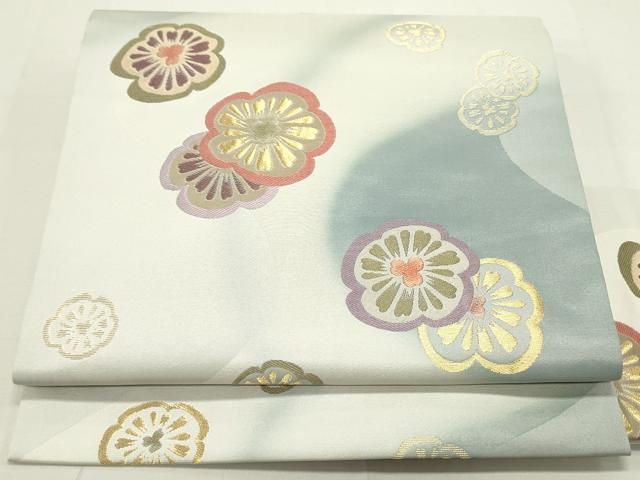 平和屋着物○六通柄袋帯 唐織 名物裂吉祥飛鶴花文