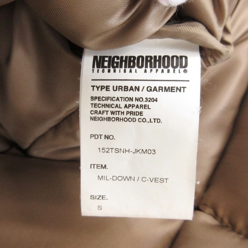 NEIGHBORHOOD ネイバーフッド ダウンベスト 152TSNH-JKM03 MIL-DOWN/C-VEST グレー S71010204