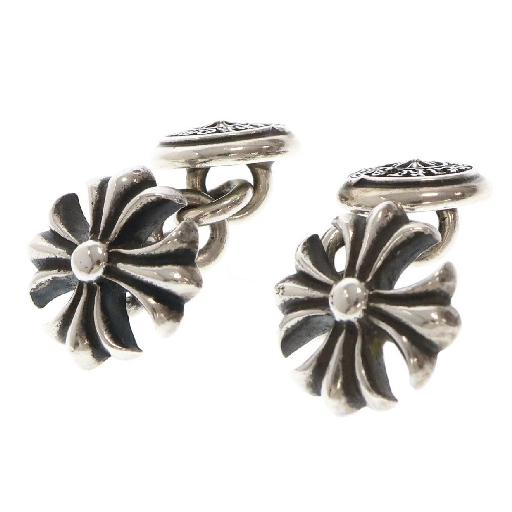 CHROME HEARTS (クロムハーツ) CUFFLINKS カフスボタン カットアウトCHプラス カフス シルバー 国内ギャランティ付き