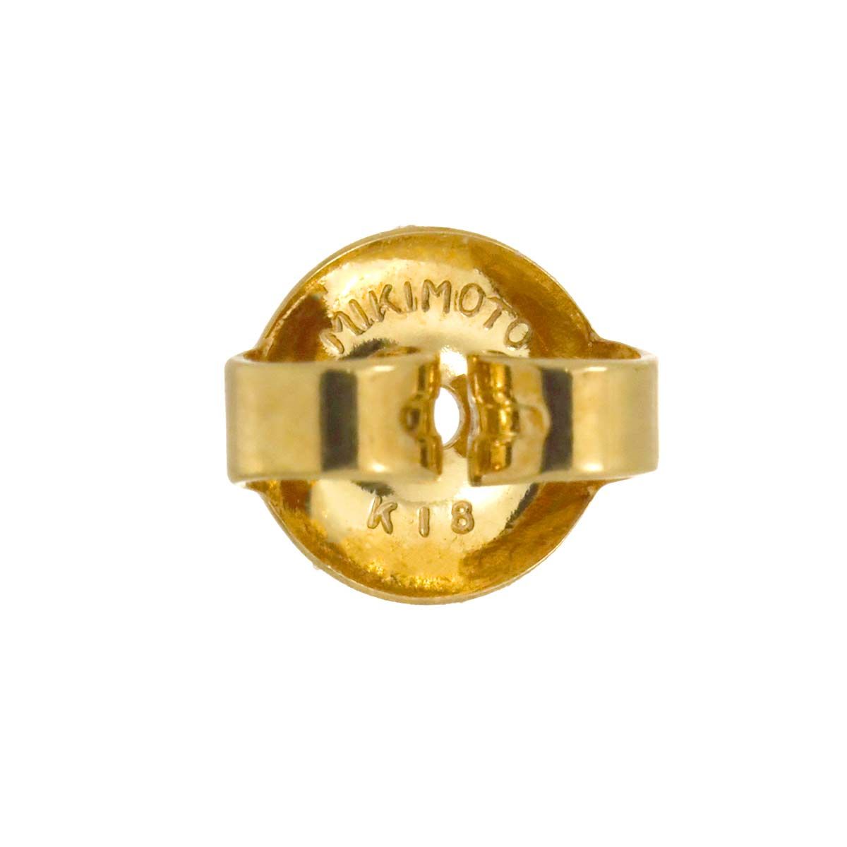 ミキモト MIKIMOTO ベビーパール 3.4mm ピアス K18 YG イエロー