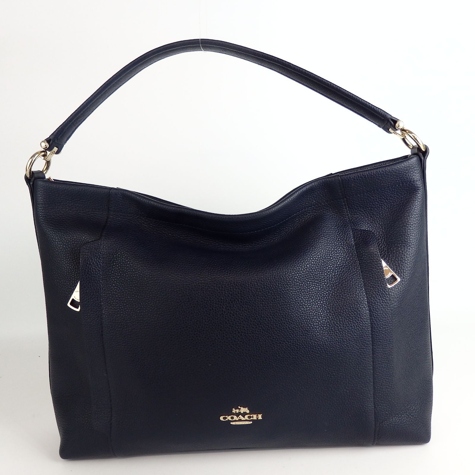 COACH】コーチ ハンドバッグ 34312 ネイビー レザー レディース【中古 