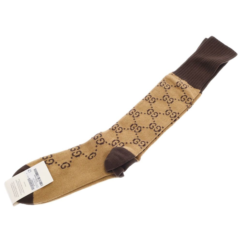 【美品】GUCCI グッチ　ハイソックス　GG柄　ベージュ GUCCI グッチ ハイソックス GG柄 ベージュ 未使用に近い GUCCI グッチ