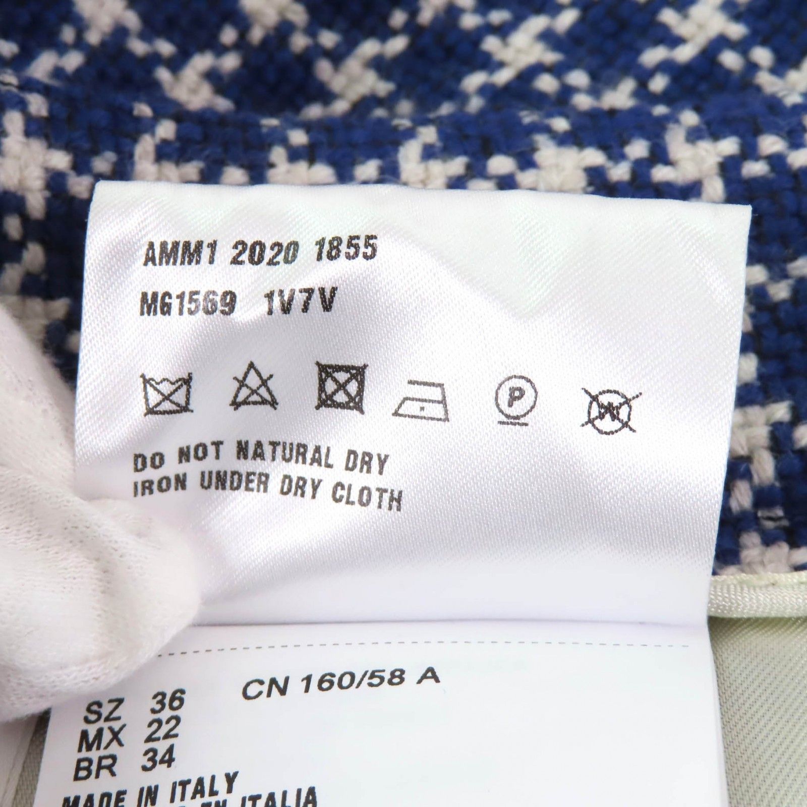 極美品☆Miu Miu ミュウ ミュウ 2020年製 MG1569 チェック柄 台形