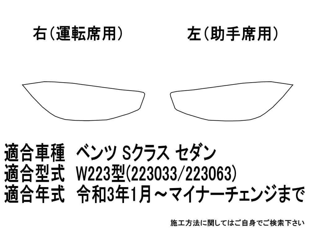 ヘッドライトプロテクションフィルム (ベンツ Sクラス セダン) 車種