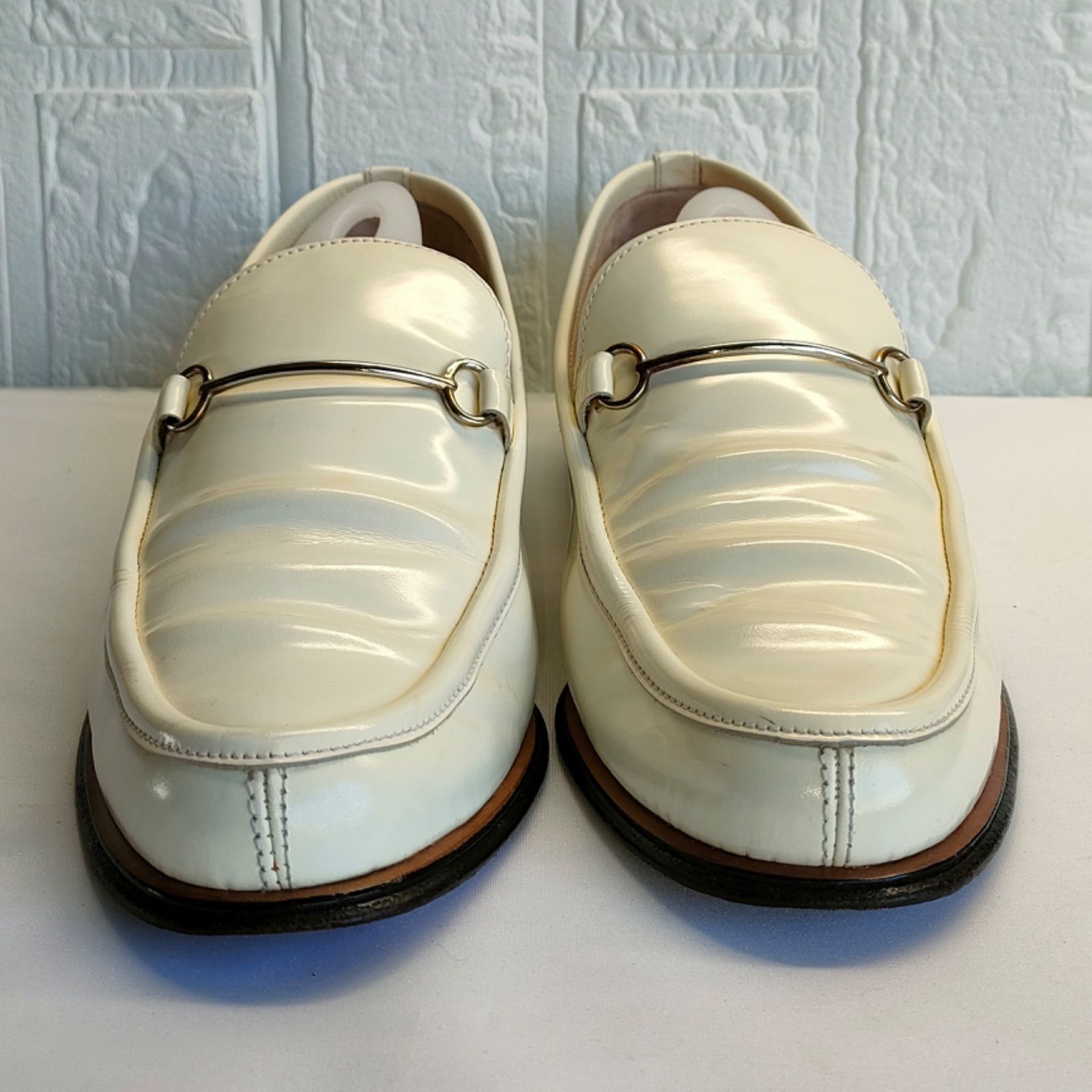 GUCCI/グッチ/ビットローファー/レディース/ホワイト/22.5cm
