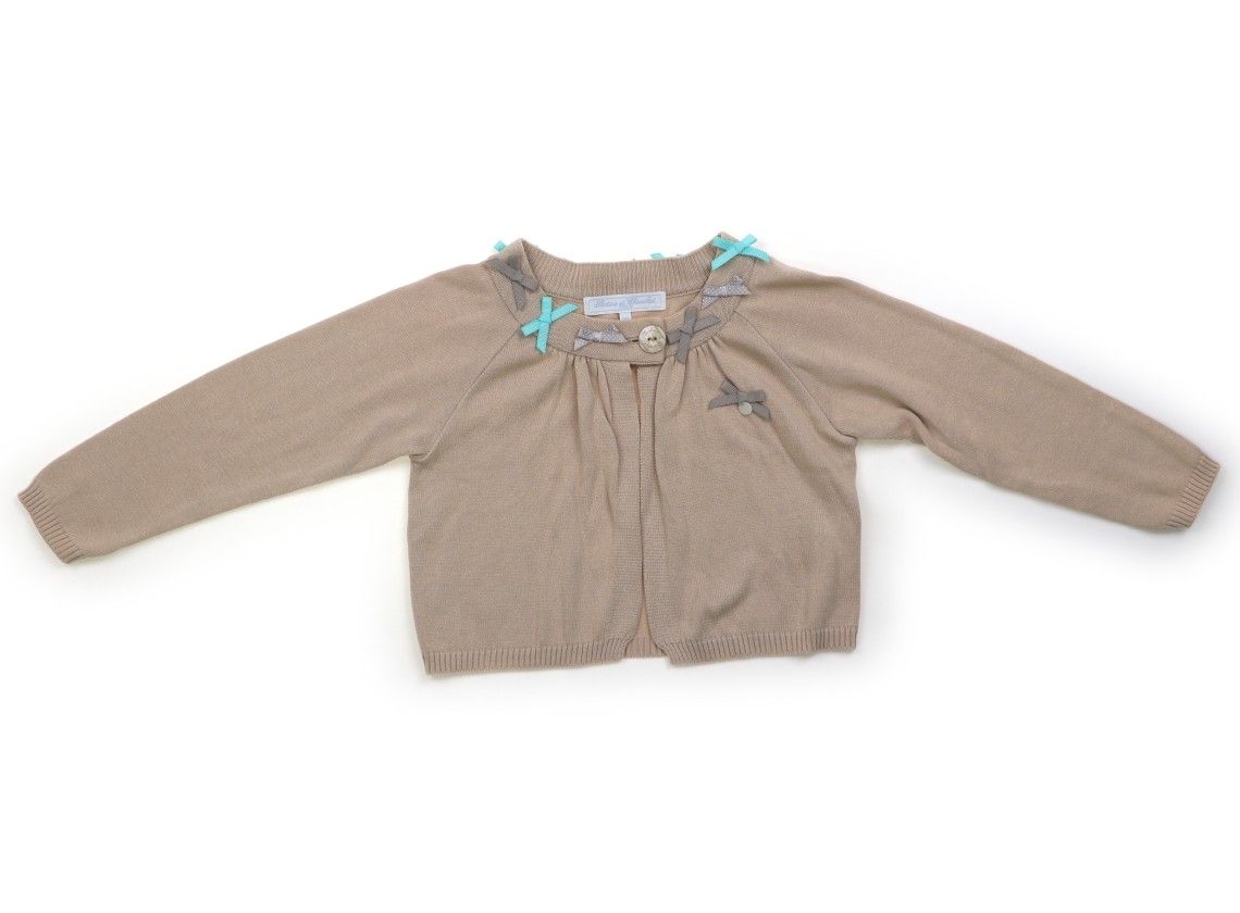 nicoᵕ̈*ᵕ̈⋆　新品　タルティーヌエショコラ　カーディガン UVカット】【日本製】ガーター編みラメセーターカーディガン(90