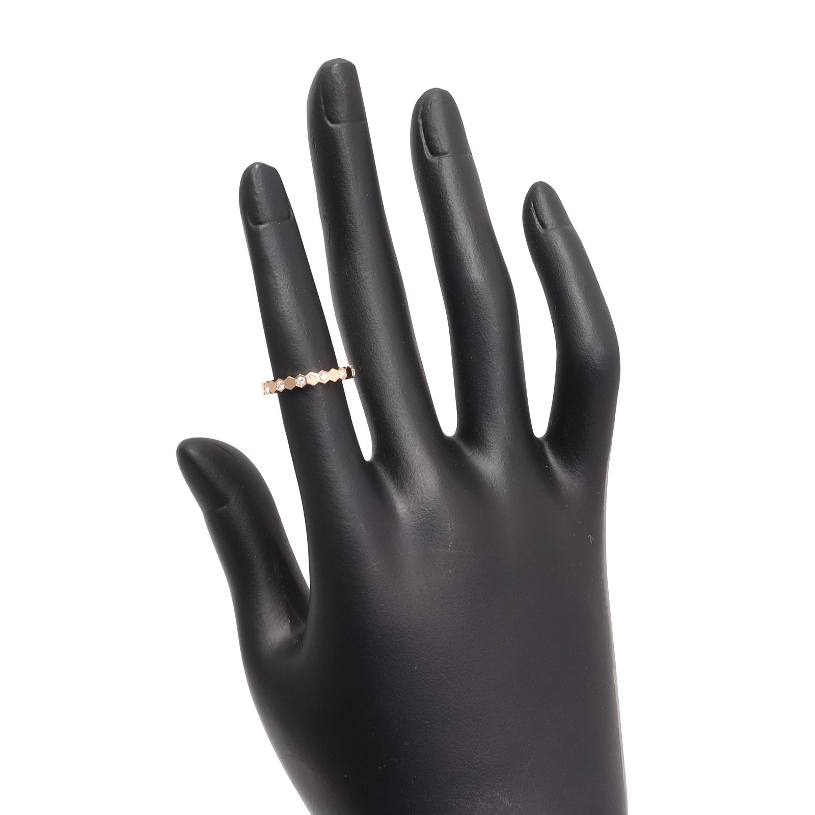 CHAUMET ショーメ K18 750 PG ビーマイラブ リング ハニカム フル 