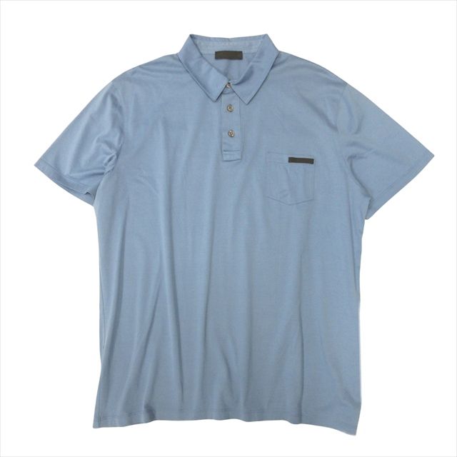 PRADA プラダ メンズポロシャツ　美品　XL 19ss プラダ PRADA ブランドタグ ポロシャツ カットソー 胸ポケット