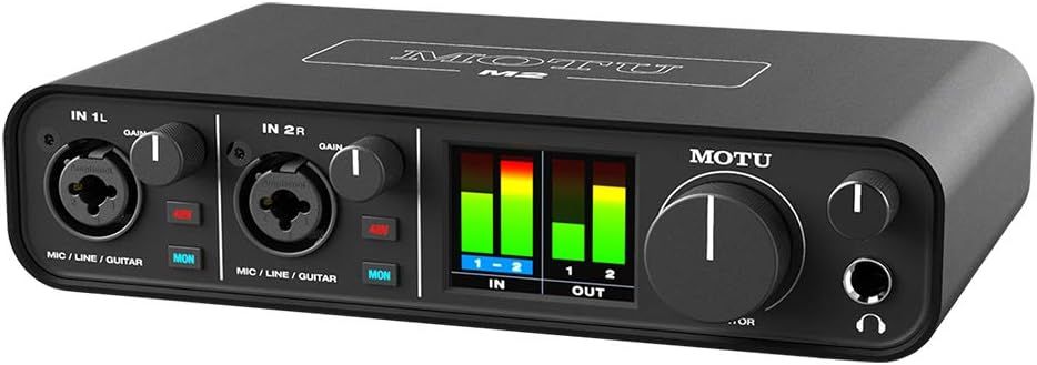 MOTU M2 2in 2out USBオーディオインターフェース  USB-DAC ゲーミング iPhone/iPad対応 歌枠配信 DAWソフト付属