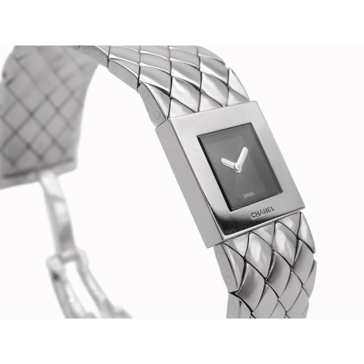 Chanel Matelasse H0009 Black Ladies Watch [Used] [Wristwatch