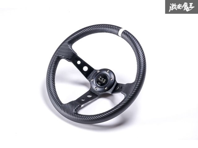 Z.S.S. ディープコーン スポーツ ステアリング ハンドル 35φ 350mm カーボン調 ホンダ 日産 S2000 シルビア 180SX 在庫あり! ZSS E0029