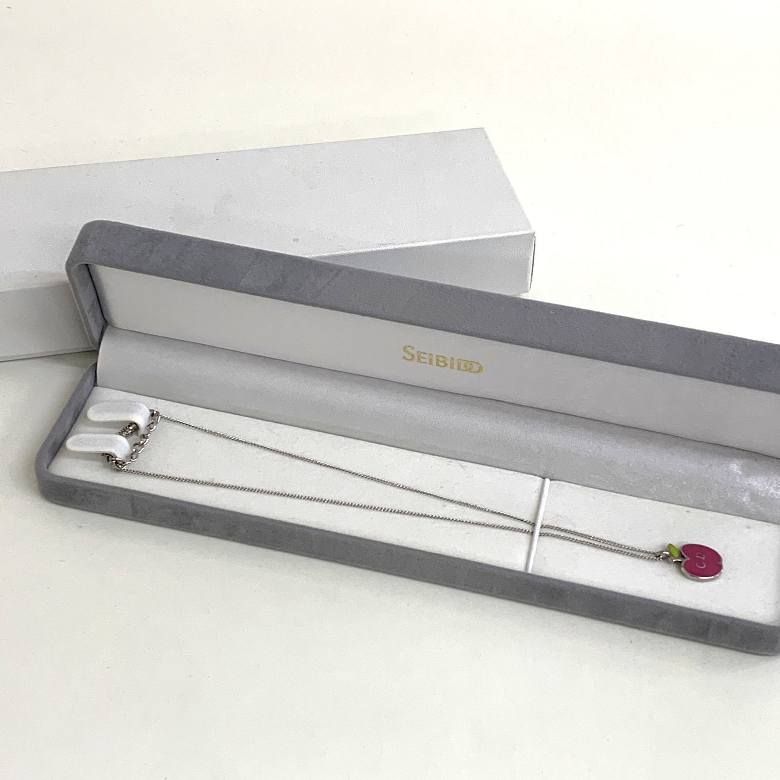 中古品】Christian Dior ネックレス ディオール CDロゴ アップル 
