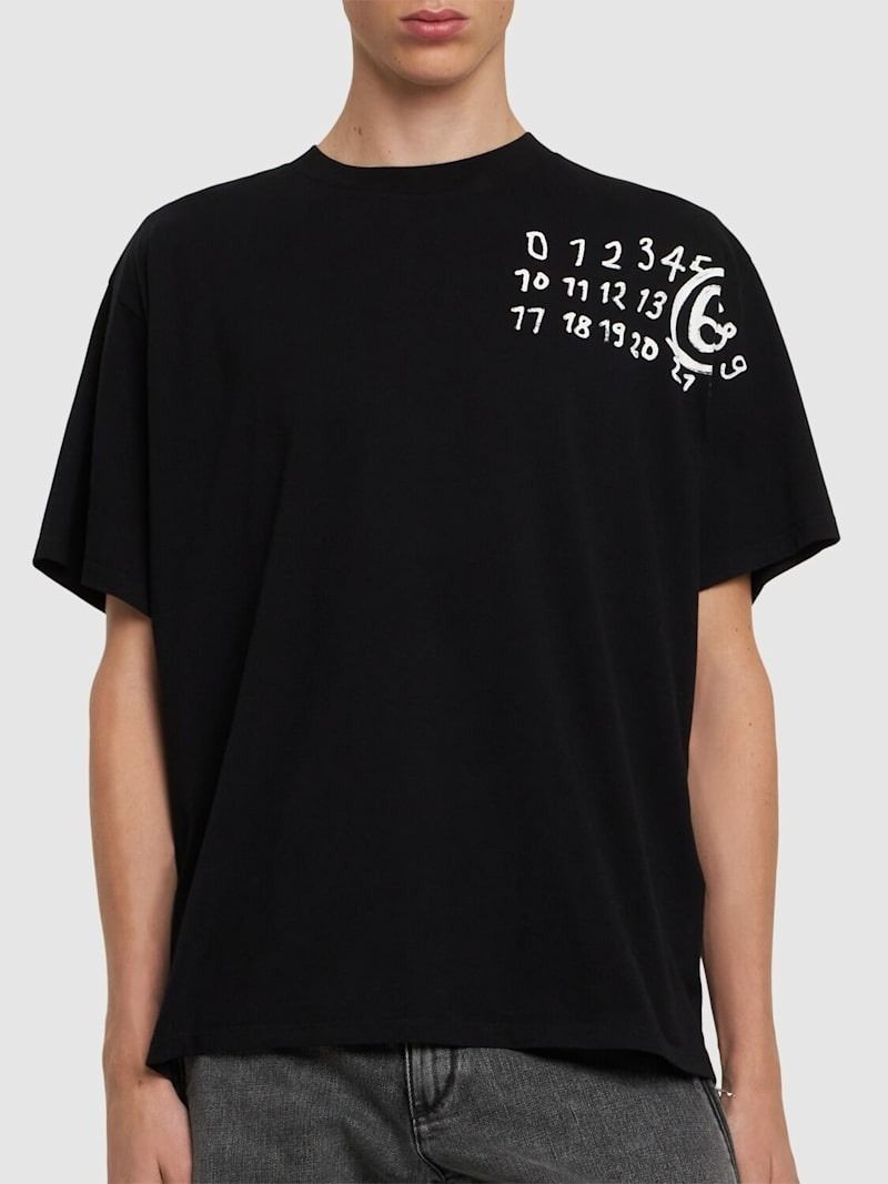 【専用出品】MM6 / カレンダータグTシャツ　黒 MM6 Maison Margiela (エムエムシックス メゾン マルジェラ