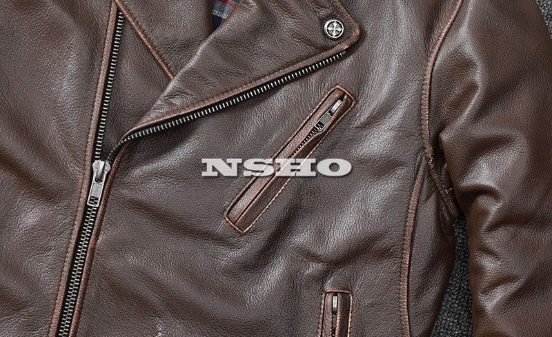 上質革ジャン メンズ カウハイド 牛革 ヴィンテージ加工 UKスタイル