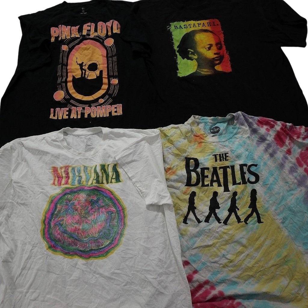 古着卸 まとめ売り 音楽・バンド 半袖Tシャツ 16枚セット (メンズ 2XL  