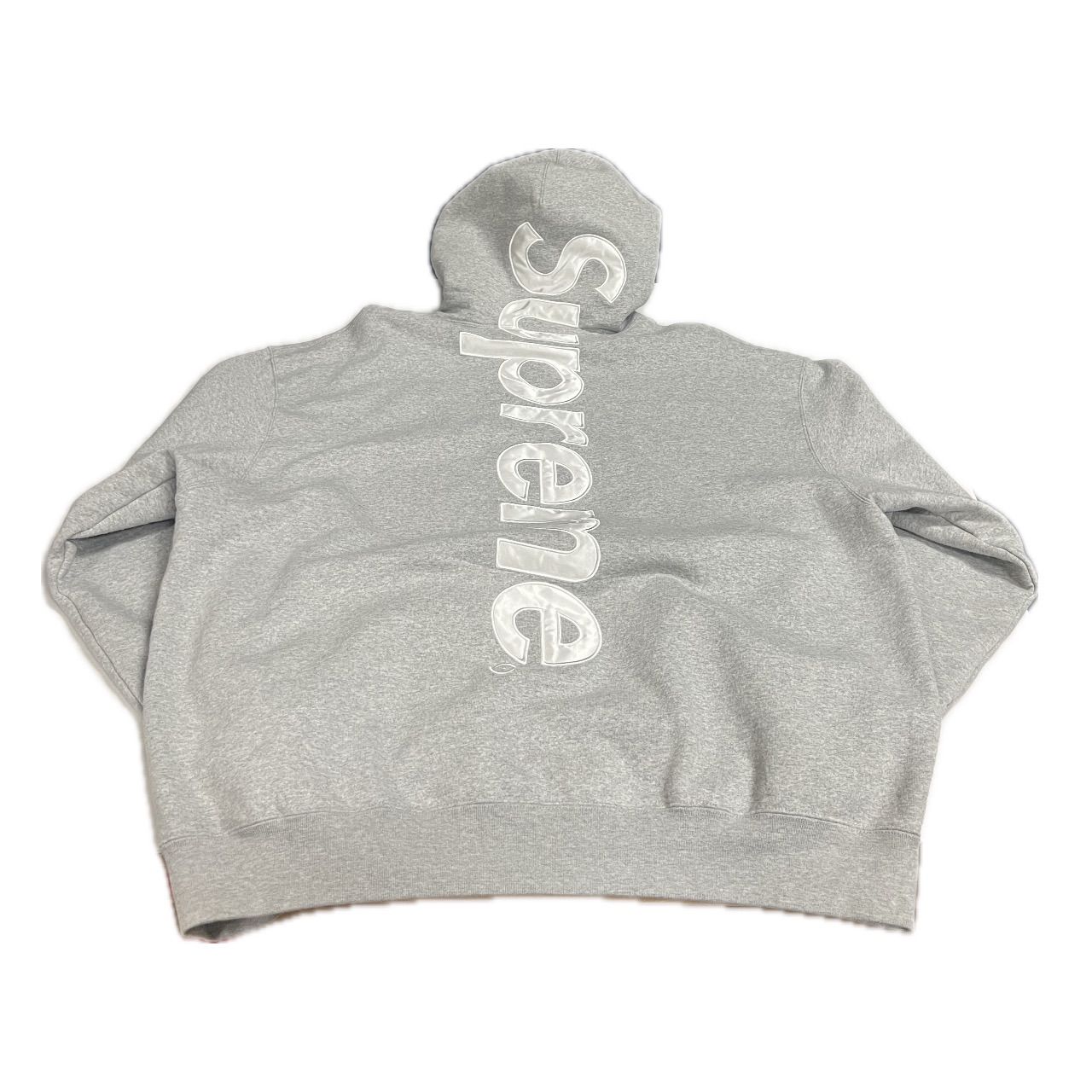68.supreme Satin Applique Hooded Sweatshirt XXLサイズ 併売品