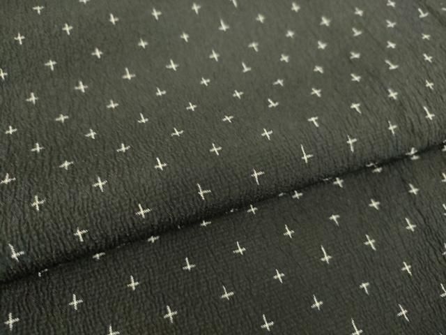 平和屋着物▽本塩沢　単衣　十字絣　黒地　正絹　逸品　DAAS0758az 平和屋着物▽本塩沢 単衣 十字絣 黒地 正絹 逸品 DAAS0758az - メルカリ