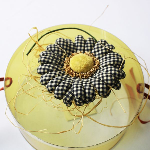 KANEKO ISAO マーガレット コサージュ KANEKO ISAO カネコイサオ チェックフラワーモチーフコサージュ