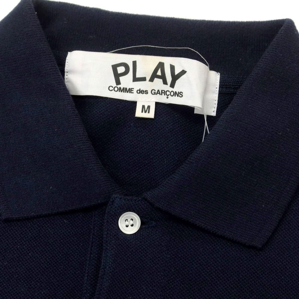 PLAY COMME des GARÇONS ネイビー 半袖ポロシャツ M 希少】プレイ