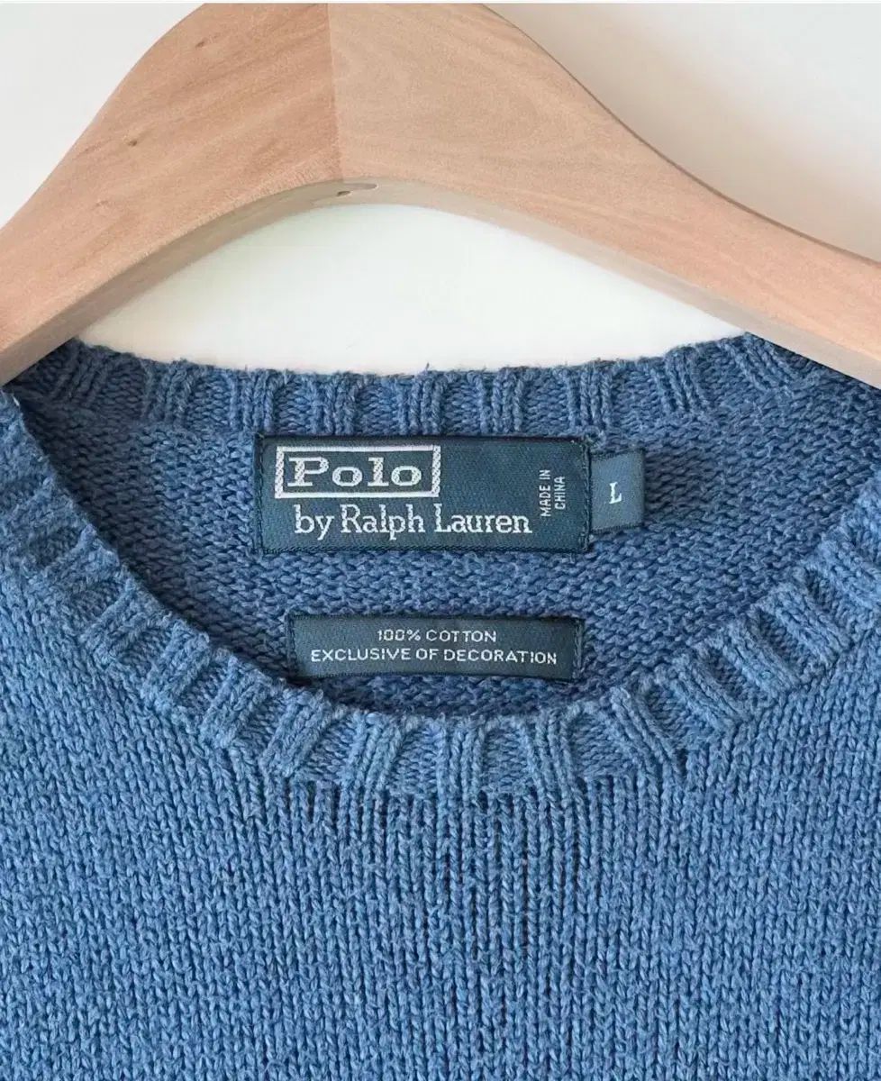 ラルフローレン コットン100％ ニット セーター ブルー