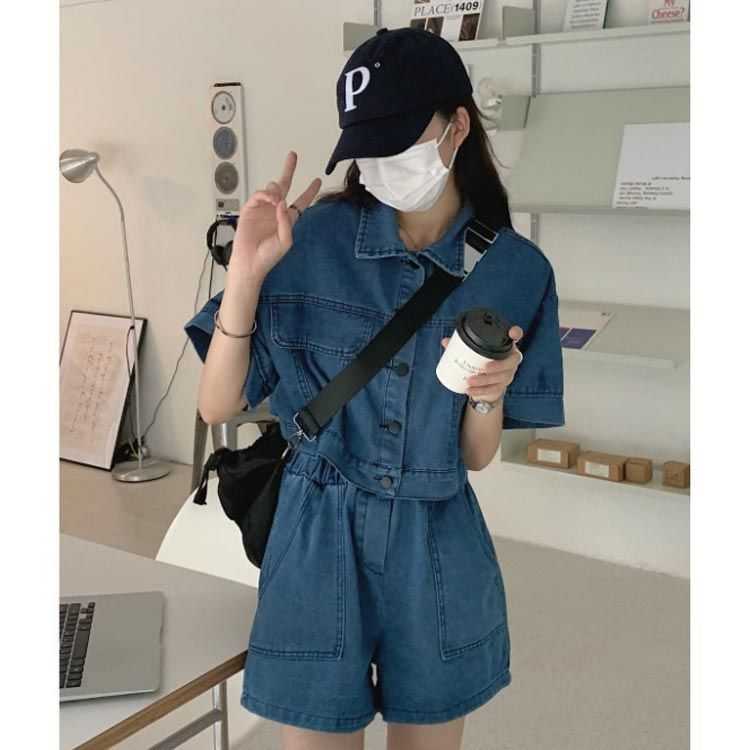 セットアップ デニム 半袖ジャケット ショートパンツ きれいめ 楽天市場】デニムセットアップ レディース 春夏秋 半袖