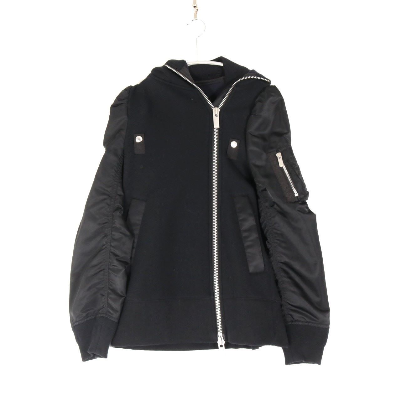 SACAI 21AW MA-1 ボア ジャケット 黒 4 新品 - ジャンパー/ブルゾン