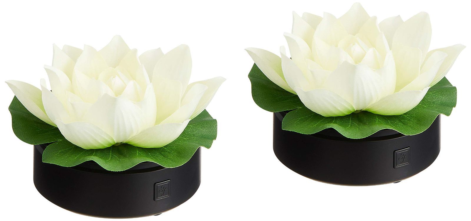 やんわり点灯する 造花 の 仏花 ロータス~蓮はな~ 一対 虹色