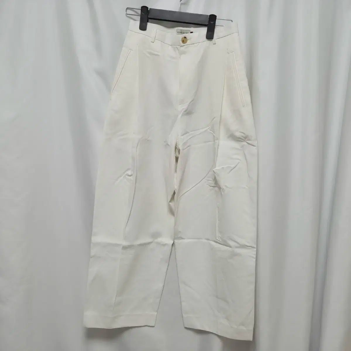 訳あり FACADE PATTERN ファサードパターン ラウンド コットン パンツ 白 S サイズ