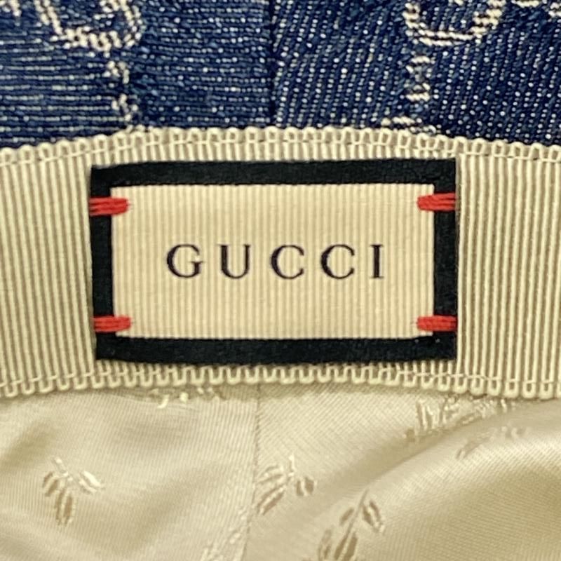 中古】GUCCI GGデニムバケットハット ジャカード サイズM 576371 中古】GUCCI GGデニムバケットハット ジャカード サイズM 576371