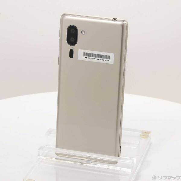 中古品〕 シンプルスマホ5 32GB シャンパンゴールド A001SH
