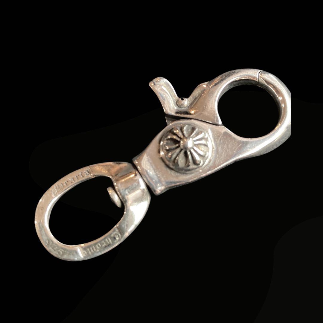 【特別製】美品　シルバー925　クロスフック　メンズ　キーホルダー　キーチェーン シルバー925 クロスキーチェーン クリップ シルバーキーホルダー