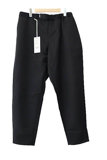 グラフペーパー Graphpaper 24SS Scale Off Wool Chef Pants スケール オフ ウール シェフ パンツ GM241-40171B O|S 黒 ブラック ブランド古着ベクトル ● 250414