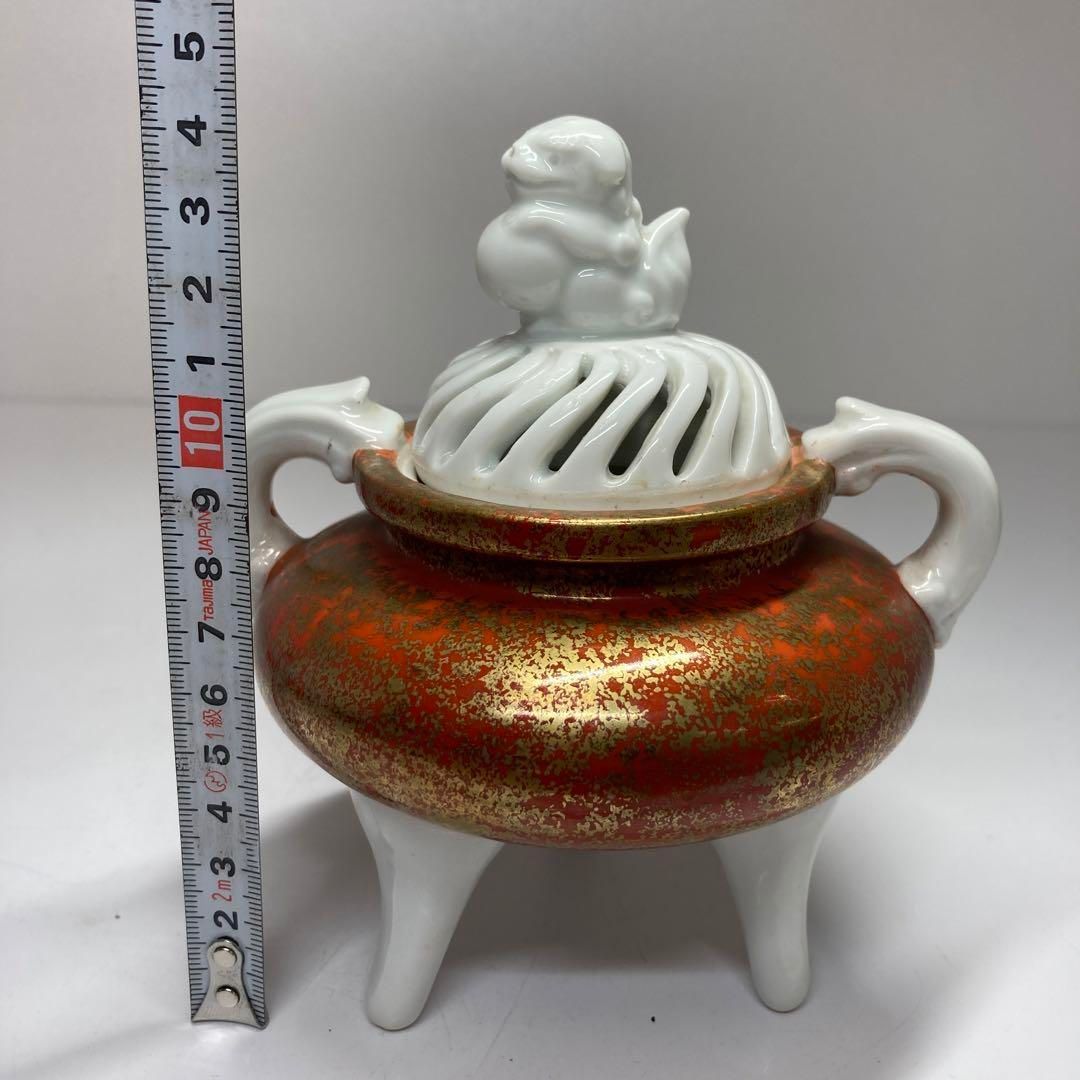 玉泉作 金彩 獅子香炉 高さ14.7cm 東H5-0729 タルサ WWW_IBETON_RU