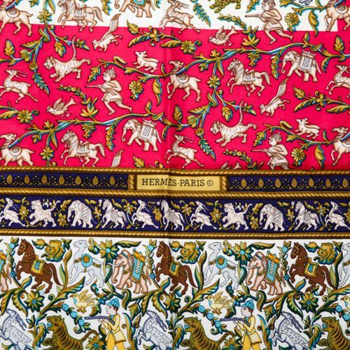 【美品】HERMES エルメス カレ90 シルク スカーフ インドの狩猟 美品 HERMES エルメス カレ90 インドの狩猟 CHASSE EN INDE