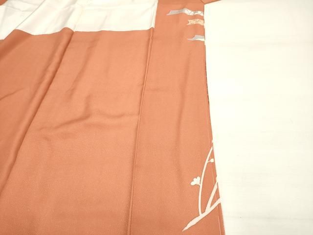 (スーパー) No.2486正絹大雪輪文様地紋染め分け訪問着　美品 スーパー) No.2486正絹大雪輪文様地紋染め分け訪問着 美品 88
