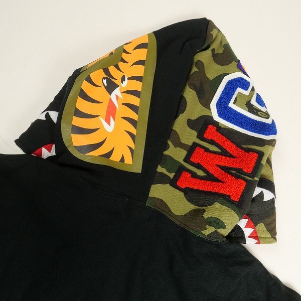 Size【M】 A BATHING APE ア ベイシング エイプ SHARK FULL ZIP HOODIE BLACK シャークパーカー 黒 【中古品-非常に良い】  20810734 - メルカリ