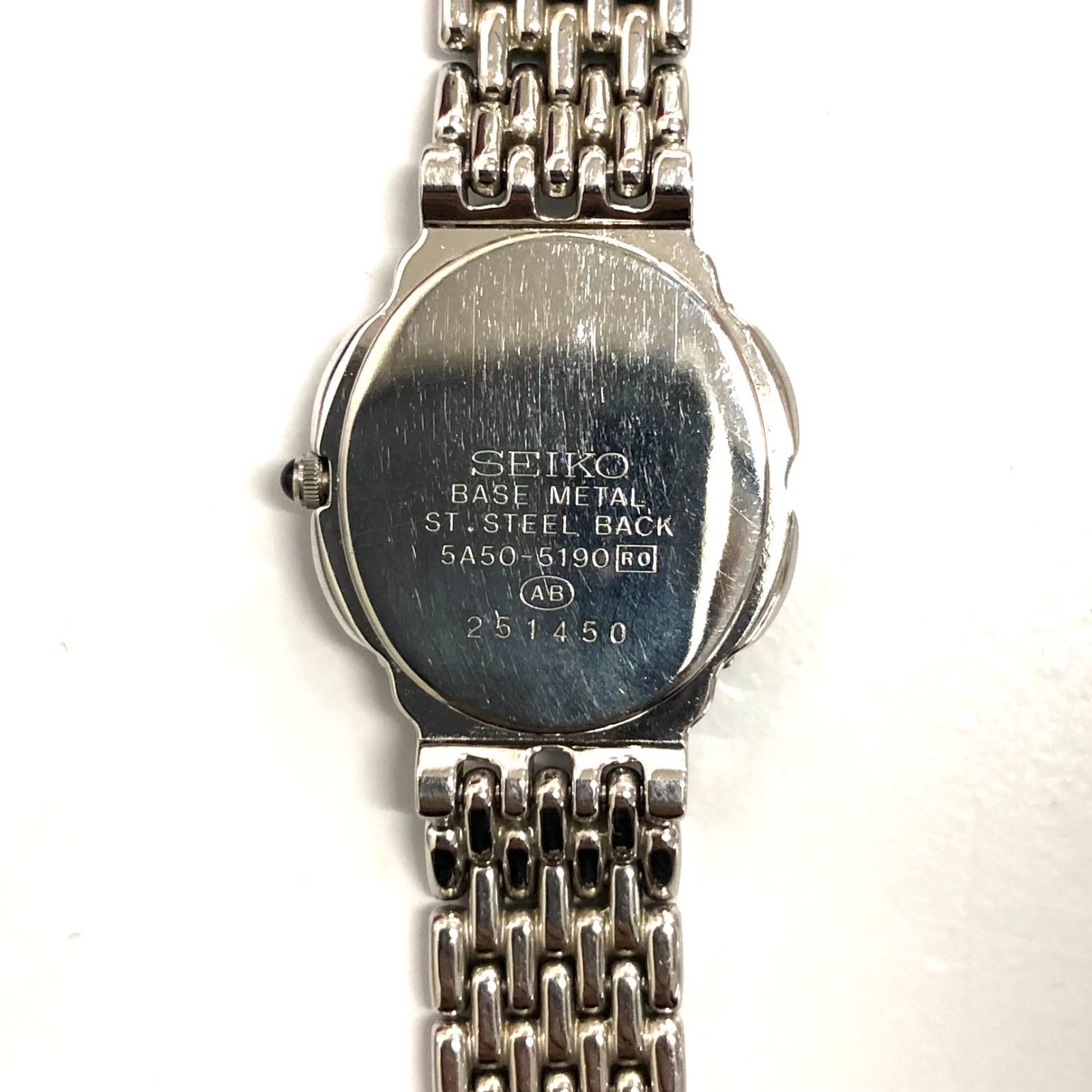稼動品　SEIKO セイコー　ゴールド　オーバル　カラーストーン　腕時計 希少/新品電池】 SEIKO セイコー ゴールド オーバル レディース