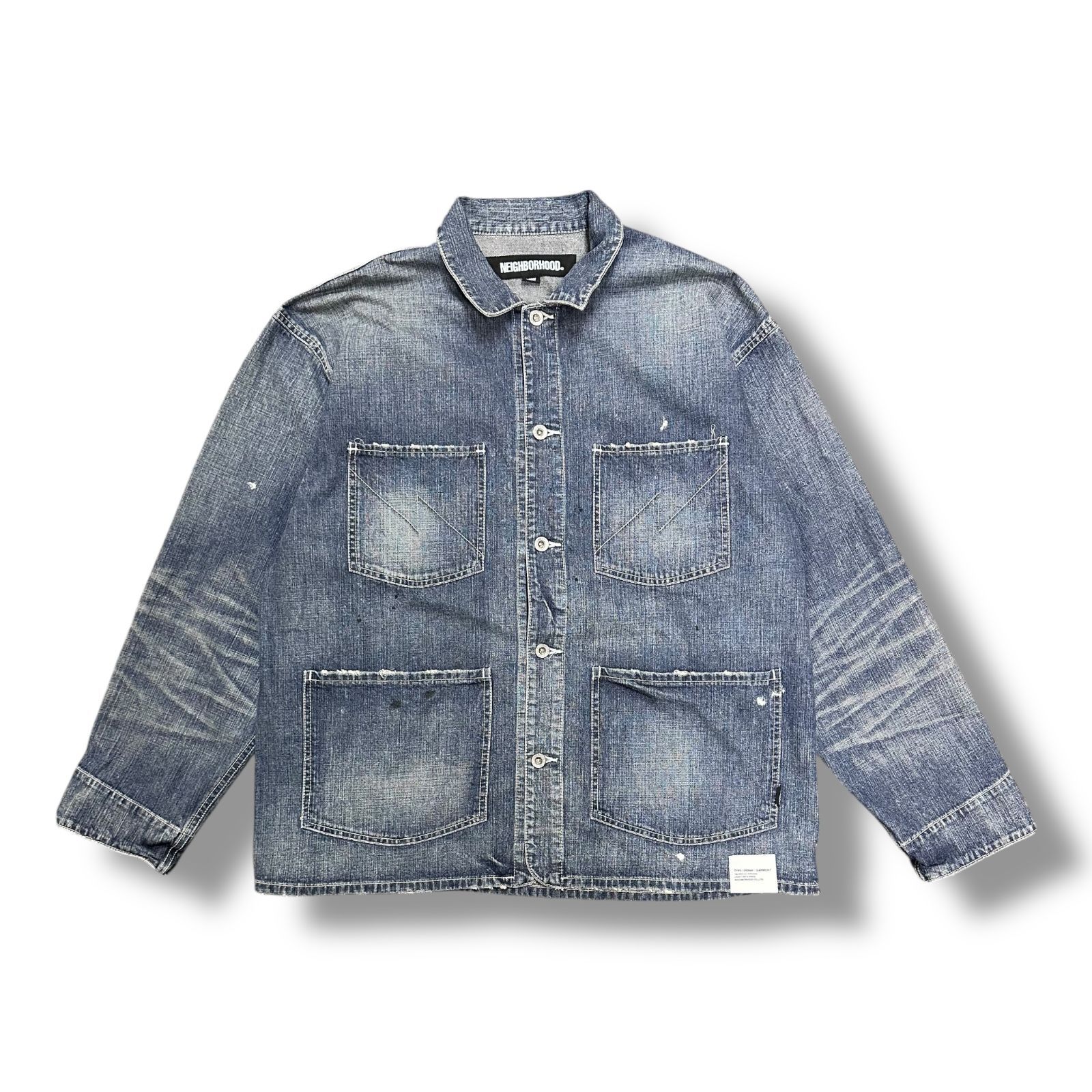 参考上代50600円 NEIGHBORHOOD 24AW WASHED COVERALL JACKET