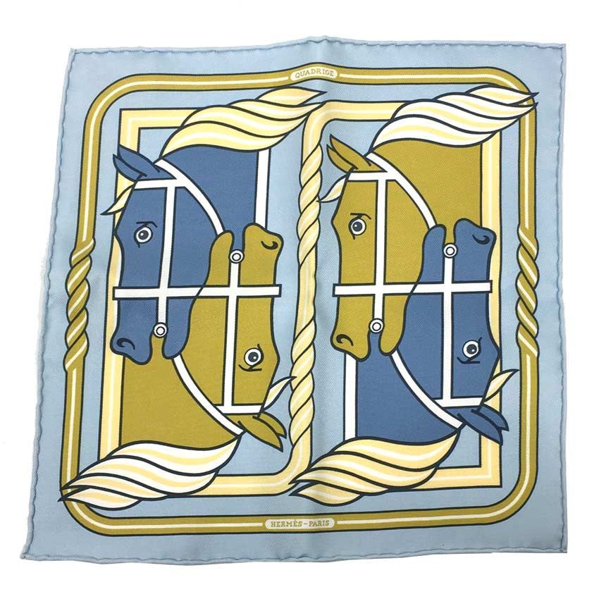 HERMÈS カレナノ 20cm カドリージュ HERMES エルメス CARRE NANO 20CM カドリージュ Quadrige 馬