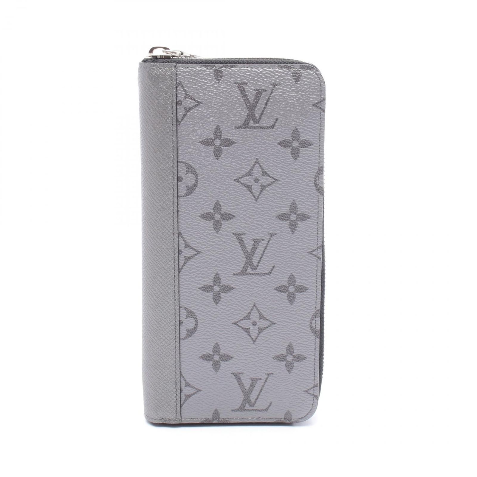 ルイ ヴィトン LOUIS VUITTON ラウンド財布 ジッピーウォレット ヴェルティカル モノグラム タイガ M30841 シルバー レザー ジッピーウォレット ヴェルティカル