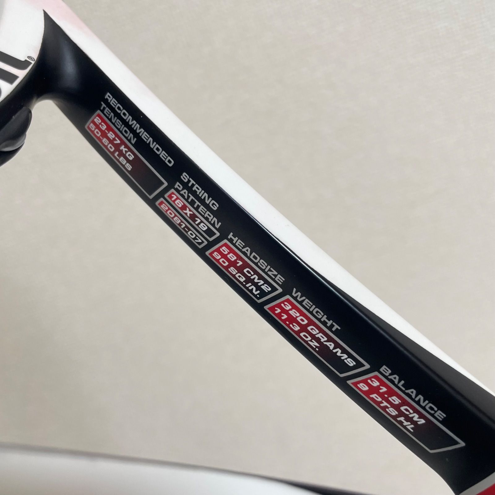 【希少】Wilson(K)six one tour90 フェデラーモデル WILSON K FACTOR K SIX ONE TOUR 90 320g ASIAN EDITION Federer