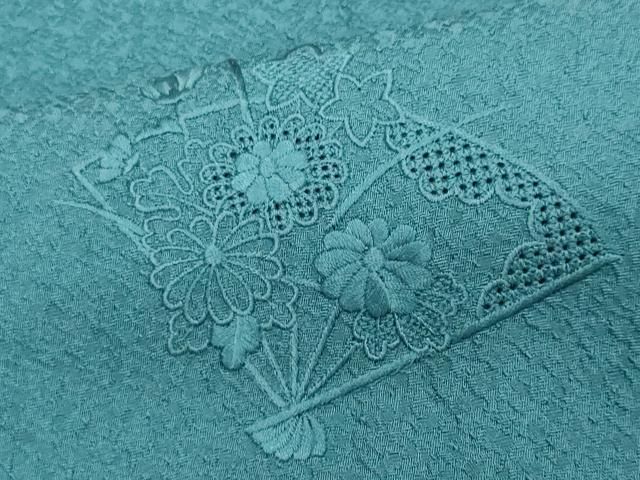 平和屋着物□中国三大刺繍 スワトウ刺繍 訪問着 道長破れ色紙花