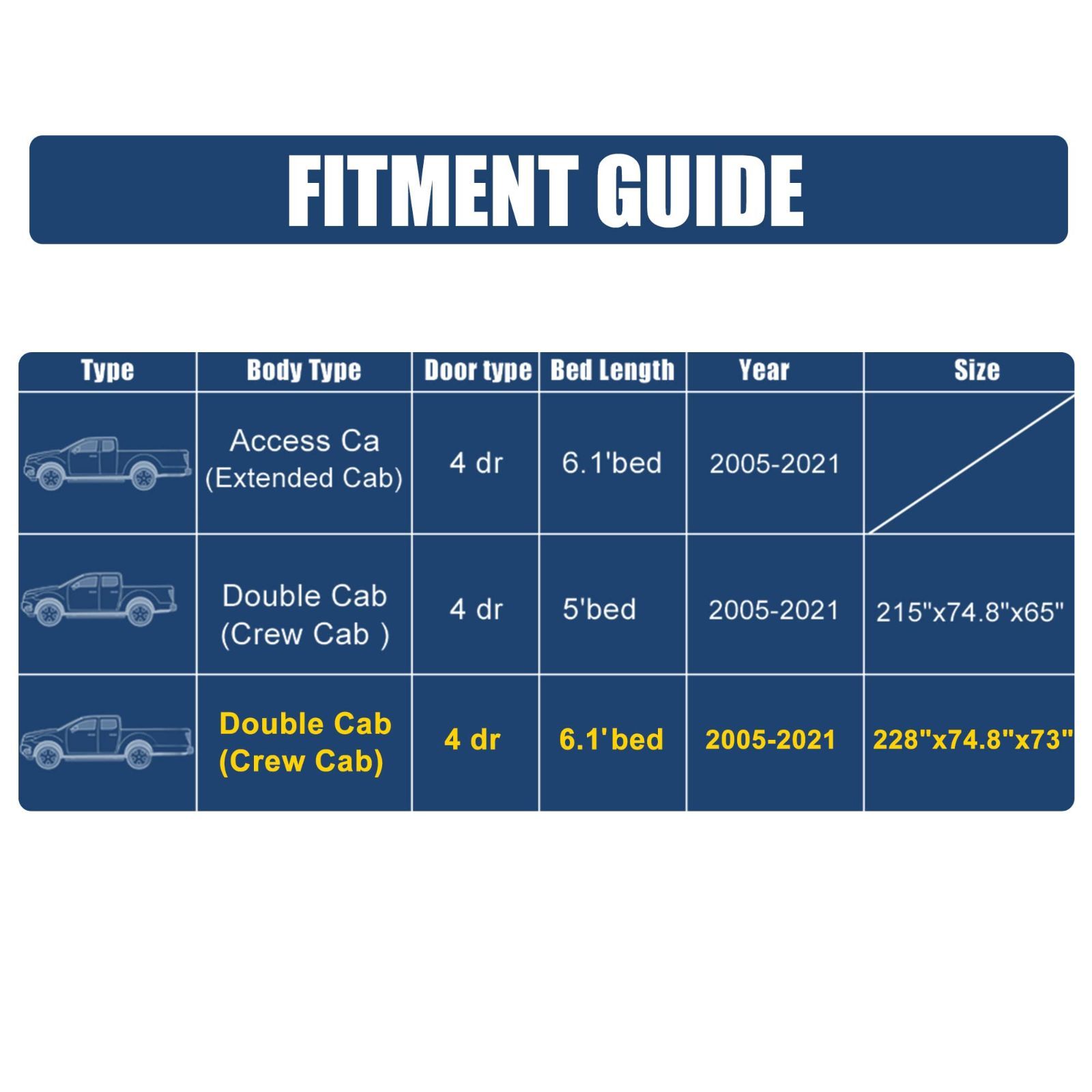 ピックアップトラックの車のカバー 6.1