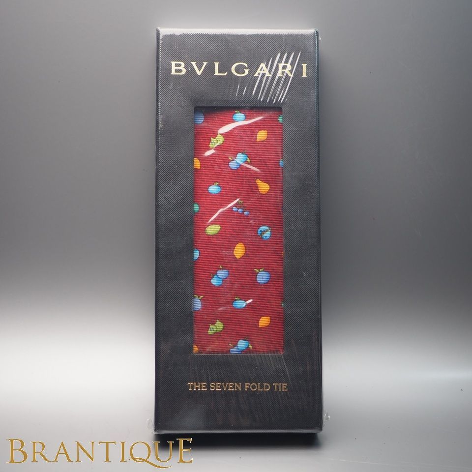 BVLGARI】 ◇新品/未開封◇ 定価￥34,100 ブルガリ ネクタイ フルーツ 赤 レッド ワインレッド スーツ ギフト 40代 50代 メンズ  「24806」 - メルカリ