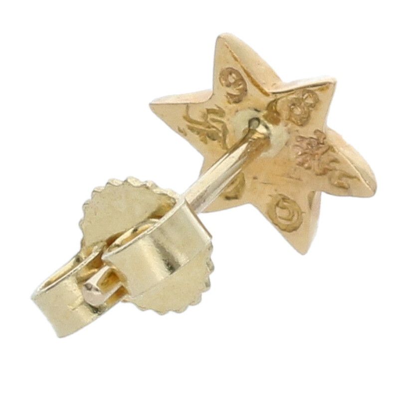 クロムハーツ 22K スタースタッド 1ダイヤ ゴールドピアス クロムハーツスタースタッド22Kwithダイヤモンドピアス|クロム