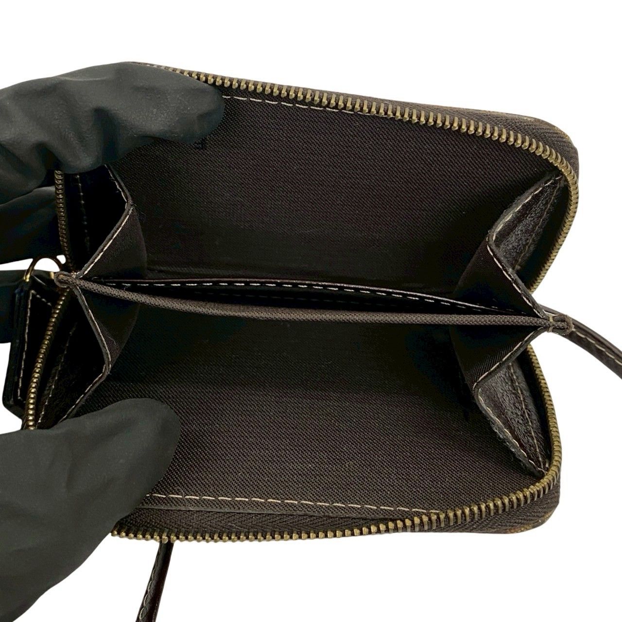 極美品★FENDI フェンディ ズッカ柄 コインケース チャーム FFロゴ 未使用保管品 箱付 FENDI フェンディ ヴィンテージ FF ズッカ 柄