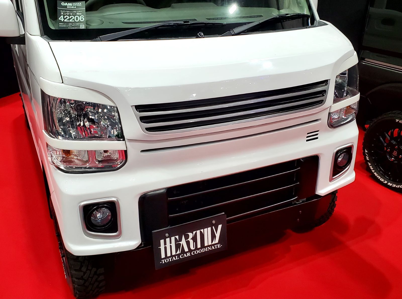 ボンネットガーニッシュ DA17V エブリィバン ハーテリー グリル一体式  