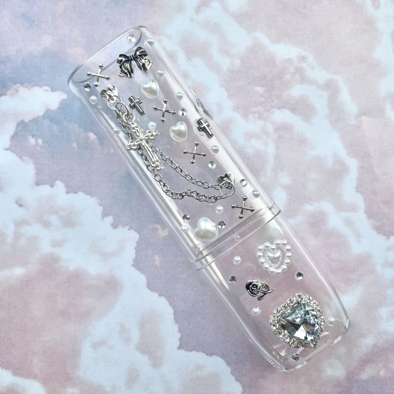 8】泣ねこブルー iQOSケース デコ イルマワン デコケース 地雷系 ギャル